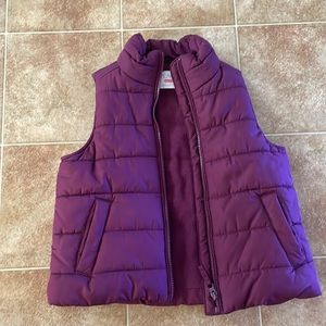 Worn Once! GIRLS VEST! Color PLUM!